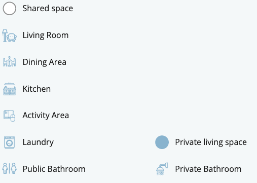 Floor plan legend key